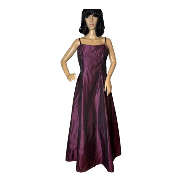 NWT Vintage Scott McClintock Bridesmaid Maxi dress glittering burgundy size 12 - Picture 17 of 17